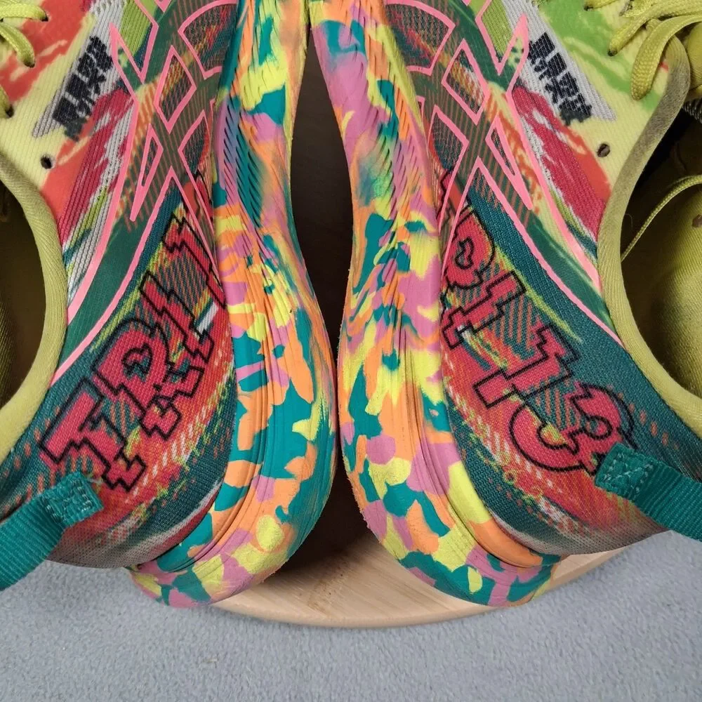 Asics Noosa Tri 13 Women's Size 8.5 Yellow Yuzu Pink Running Shoes 1012B010